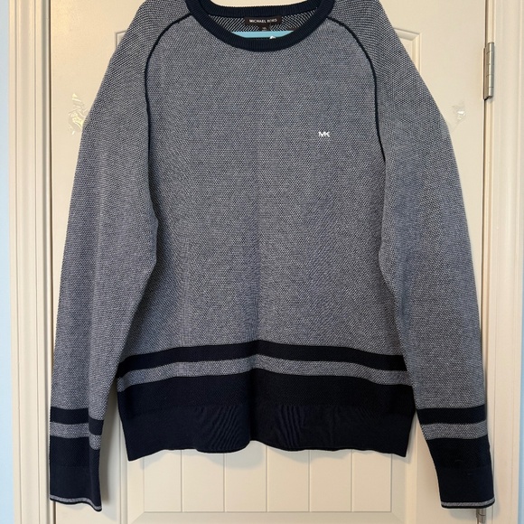 Michael Kors Men’s  Long‎ Sleeve 100% Cotton Navy Pullover Size XXL - Picture 1 of 8